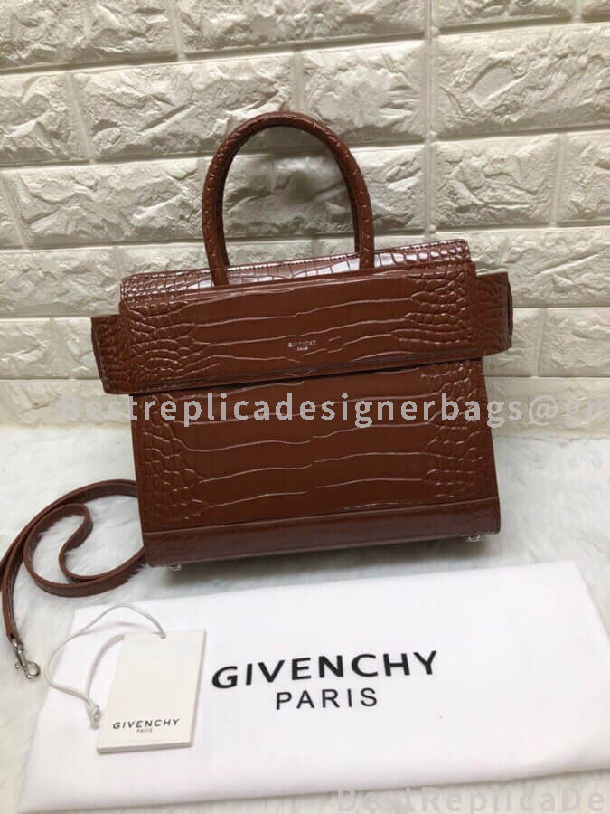 Givenchy Medium Horizon Bag Caramel In Crocodile Effect Leather SHW 29986-1